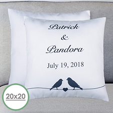 Wedding Couple Personalised Large Pillow Cushion Cover 20