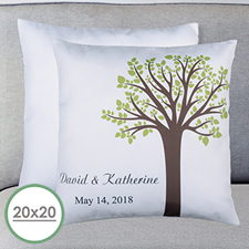 Family Tree Personalised Large Pillow Cushion Cover 20