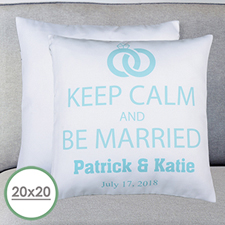 Keep Clam & Marry Personalised Large Pillow Cushion Cover 20