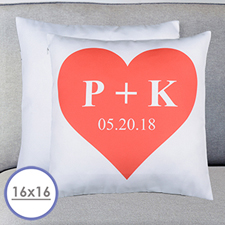 Heart Personalised Pillow Cushion Cover 16