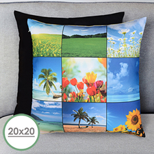 Nine Collage Personalised Large Pillow Cushion Cover 20