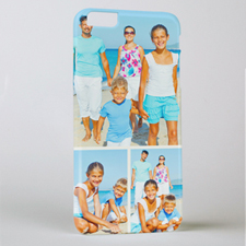 Khaki Three Collage Photo Personalised iPhone 6+ Case