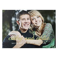 Me + You Glitter Personalised Photo Wedding Announcement Cards