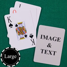 Personalised Large Size Jumbo Index Playing Cards