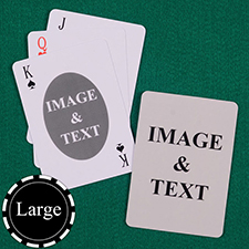 Personalised Large Size Ovate Custom 2 Sides Playing Cards