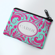Fuchsia Floral Personalised Coin Purse