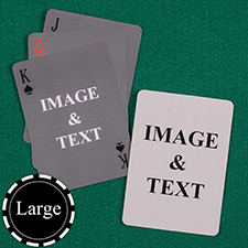 Personalised Large Size Simple Custom 2 Sides Playing Cards