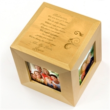 Friendship Personalised Engraved Wooden Photo Cube