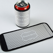 Colour Chevron Personalised Can And Bottle Wrap