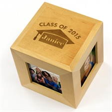 Class Of 2016 Personalised Engraved Wood Photo Cube