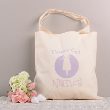 Flower Girl Personalised Cotton Wedding Tote Bag