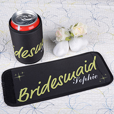 Lime Bridesmaid Personalised Can And Bottle Wrap