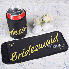 Lemon Bridesmaid Personalised Can And Bottle Wrap