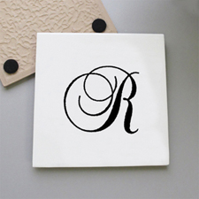 One Initial Personalised Tile Coaster
