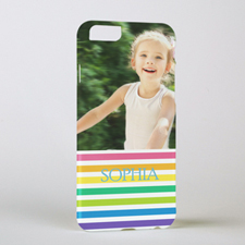 Rainbow Stripe Personalised Photo iPhone 6 Case