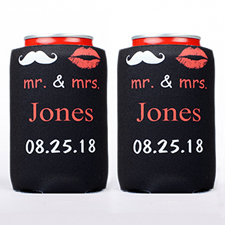 Mr. & Mrs. Personalised Can Cooler