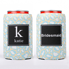 Colourful Animal Skin Personalised Can Cooler