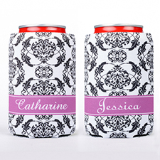 Floral Personalised Can Cooler