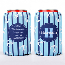 Strip And Anchor Personalised Can Cooler