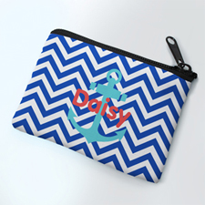 Chevron Anchor Personalised Coin Purse