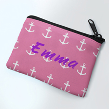 Pink Anchor Personalised Coin Purse