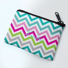 Girly Chevron Personalised Coin Purse