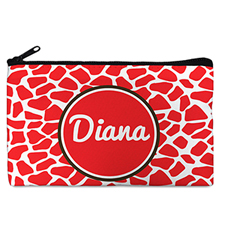 Red Leopard Personalised Cosmetic Bag