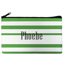 Green Stripe Personalised Cosmetic Bag