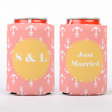Carol Anchor Initial Personalised Can Cooler