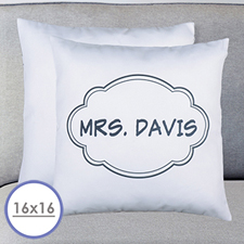 Black Frame Personalised Pillow Cushion Cover 16