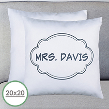 Black Frame Personalised Large Pillow Cushion Cover 20