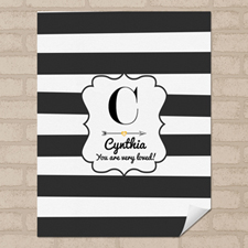 Stripes Personalised Name Poster Print Small 8.5