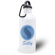 Personalised Name Blue Water Bottle