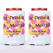 Eat, Drink & Be Married Personalised Can Cooler