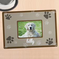 Brown Personalised Photo Meal Mat