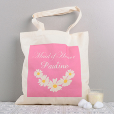 Floral Maid Of Honor Personalised Cotton Tote
