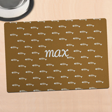 Brown Kitty Personalised Meal Mat