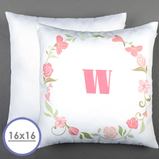 Floral Personalised Pillow Cushion Cover 16