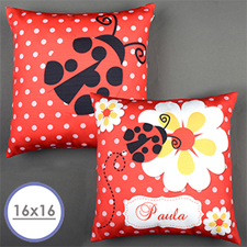 Ladybug Personalised Pillow Cushion Cover 16