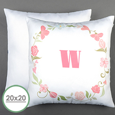 Floral Wedding Personalised Large Pillow Cushion Cover 20