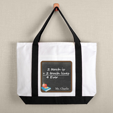 Chalkboard Personalised Tote For Teacher