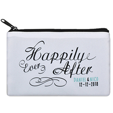 Happily Ever After Personalised Wedding Cosmetic Bag