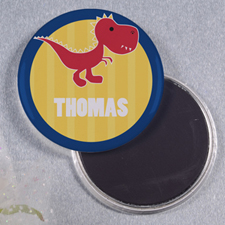Dinosaur Personalised Button Magnet
