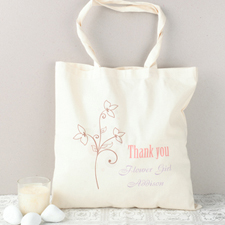 Modern Flower Girl Personalised Cotton Tote Bag