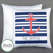Anchor Personalised Large Pillow Cushion Cover 20