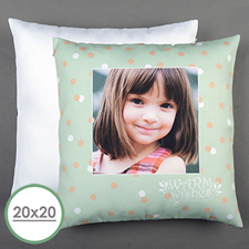 Aqua Dot Personalised Large Pillow Cushion Cover 20