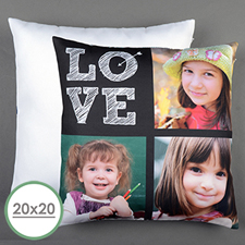 Love Arrow White Personalised Large Pillow Cushion Cover 20
