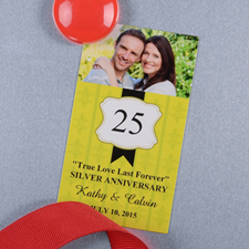 Lime Anniversary Plate Personalised Photo Magnet