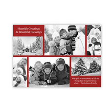 Personalised Christmas Blessing Collage Invitation Holiday Cards