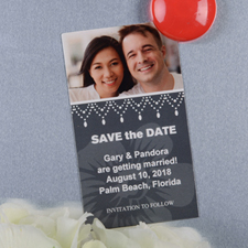 Create And Print Grey Luster Photo Save The Date Magnet 2